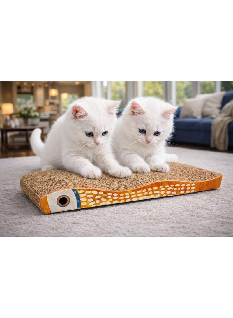 Petto 2-in-1 Reversible Cat Scratcher Cardboard Pad with Catnip – Durable Corrugated Scratching Board for Indoor Cats - Image 4